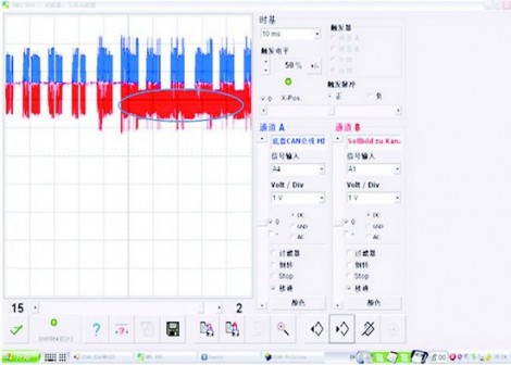 图5 故障出现时的总线波形