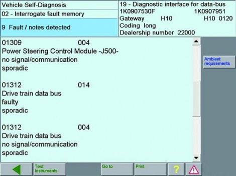 图1-J533中的故障码