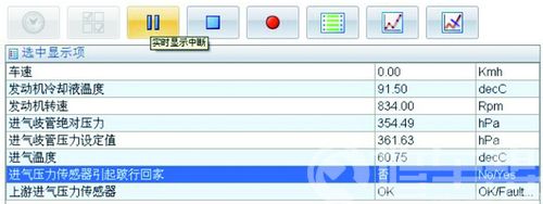 2009年产荣威R550轿车发动机增压系统故障