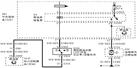 2006年产长安福特福克斯行驶中发动机熄火