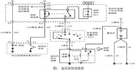 图1 起动系统电路图